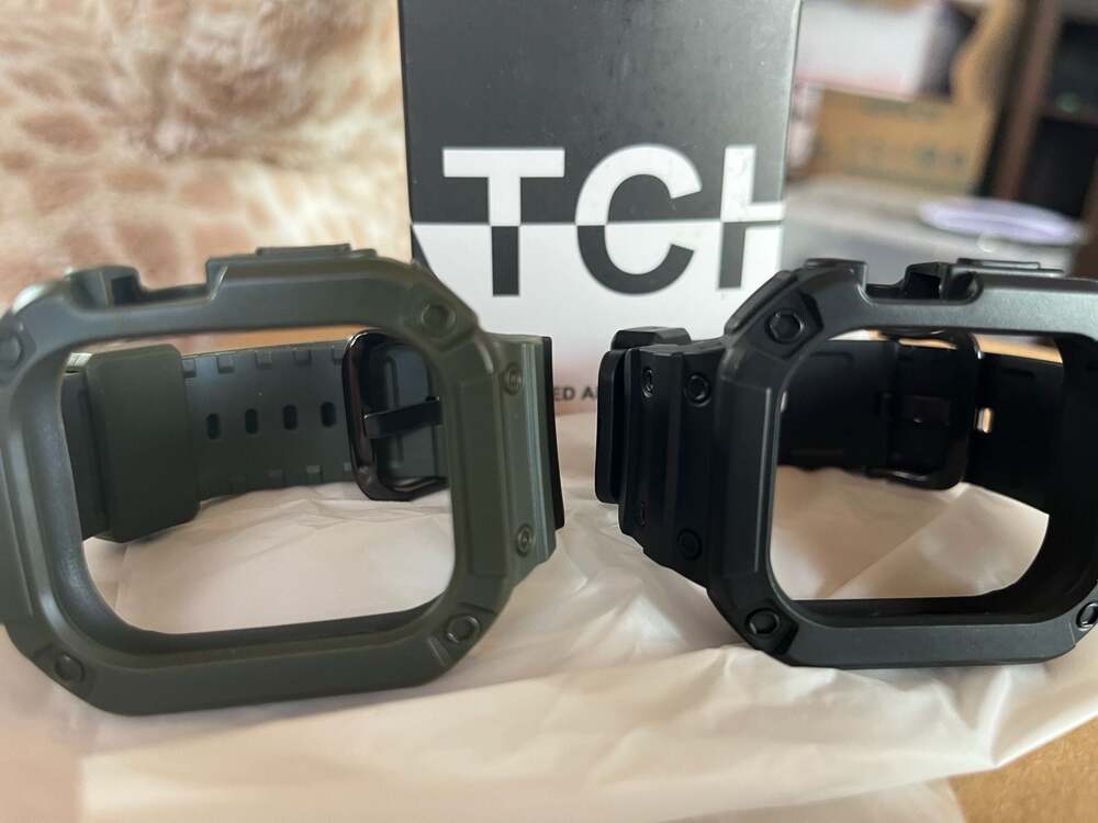 SVISVIPA 2 Pack Rugged Armor Pro Bands for Apple Watch Ultra 49mm - Black & Army
